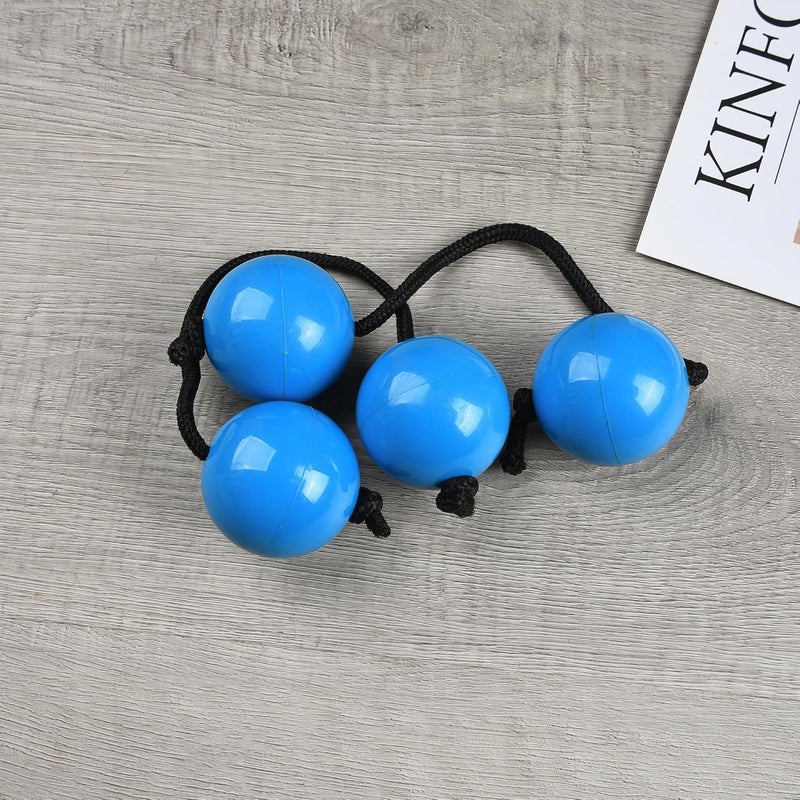 MGTECH 2Pcs Asalato Shakers, Kashaka Rhythmic Ball African Musical Instrument Aslatua Shakers, Blue - Image 5